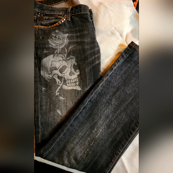 Vintage Ed Hardy designer jeans, size 28 - Picture 1 of 12